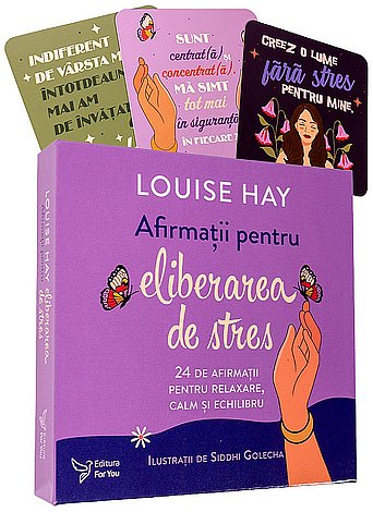 Afirmaţii pentru eliberarea de stres  - pentru relaxare, calm şi echilibru - set carte + 26 cartoline  (2)